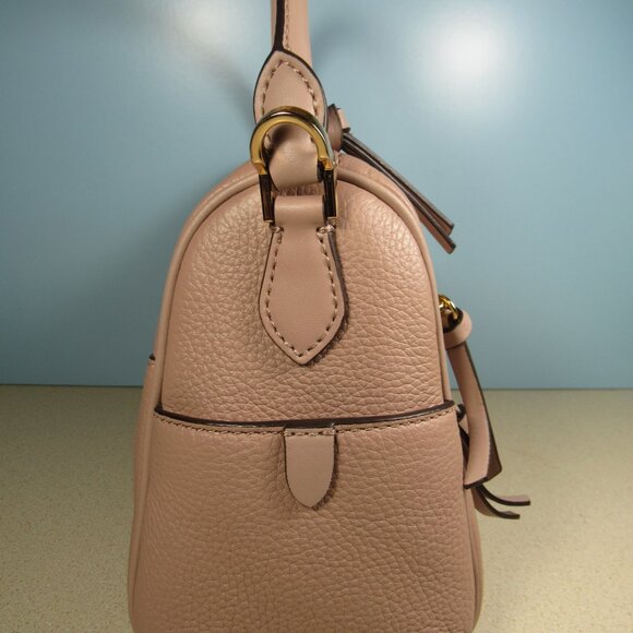 Michael Kors Lorimer Medium Pebbled Leather Satchel / Shoulder Bag, Fawn, EUC - Picture 4 of 16
